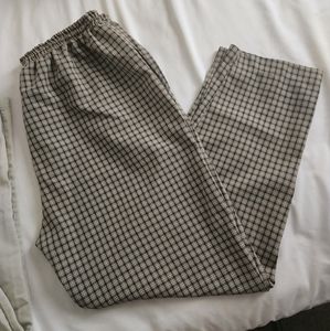 plaid print pants